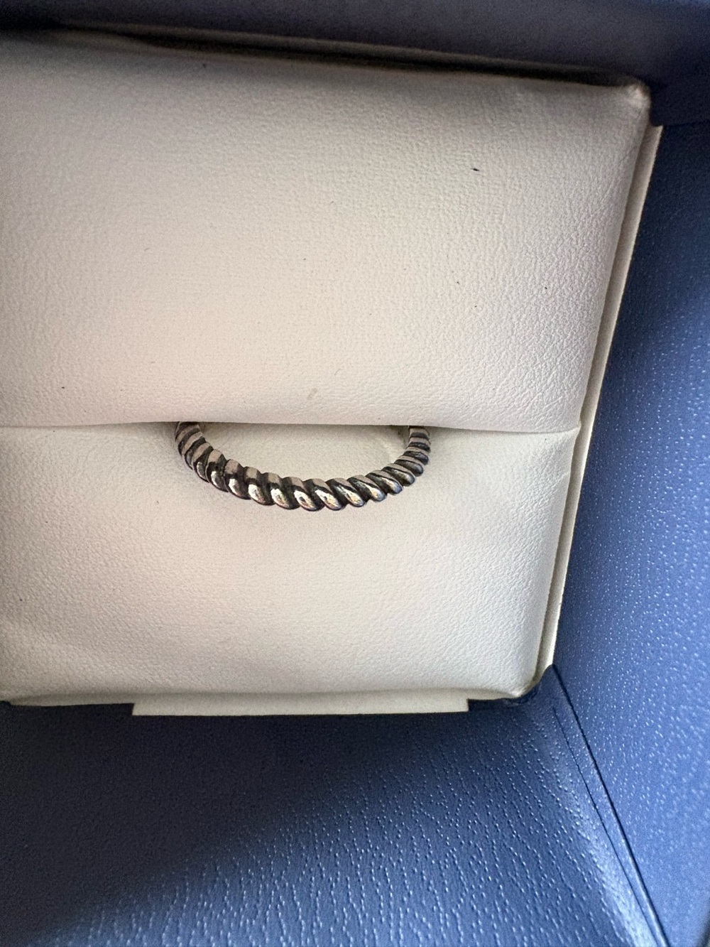James Avery Retired Sterling Silver Twisted Rope Ring - Silver